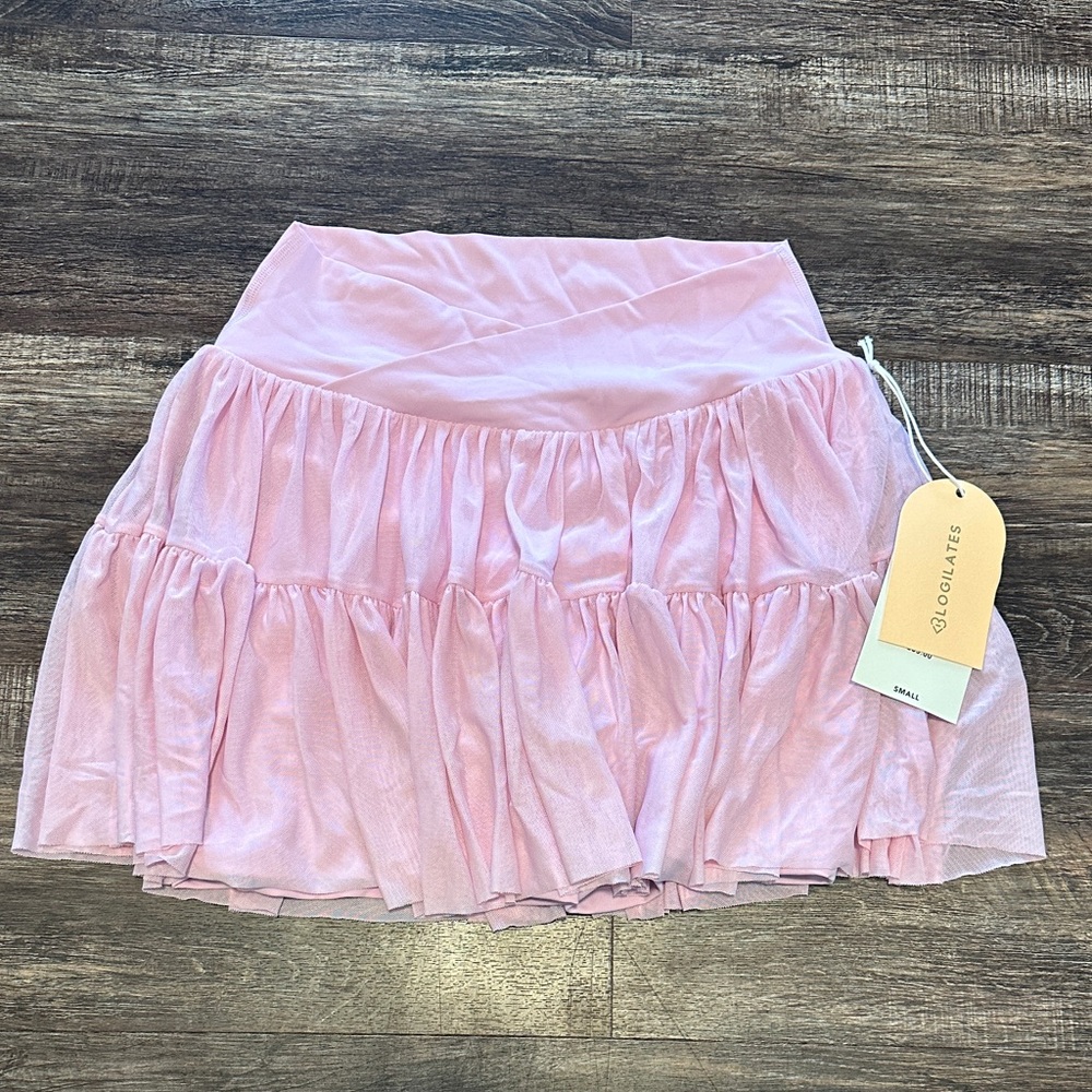 Pink Tiered Mini Skirt - Brand Unspecified